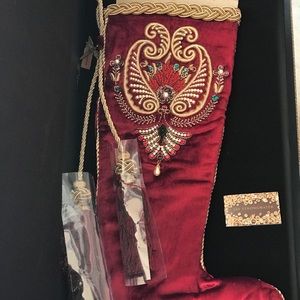 Brand New!  Jay Strongwater Christmas stocking